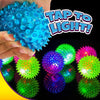 JA-RU Light Up Rubber Spike Ball (Pack of 4 Balls) with Flashing Lights | Bouncy Stress Ball | Great Fidget Ball Toy for Kids | Bulk Bouncing Sensory Balls | Plus 1 Bouncy Ball. #695-4p