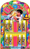 Bloonies Magic Plastic Bubbles Variety Pack (8 Tubes per Pack) by Ja-Ru | Kids Super Elastic Bubble Balloons | Blow Up Balloons with Straw | Bubble Tube Party Favors and Gifts Fidget Toy. 774-1A