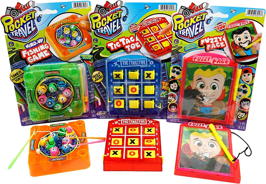 JA-RU Pocket Games Kid Travel Toys Bundle Set (3 Games) Magnetic Fizzy –  Fun a Ton