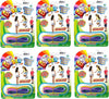 Chinese Jump Rope (6 Packs) Elastic Jumping Rope Game for Kids & Adults I by JA-RU | Colorful Stretch Skip Rope for Girls and Boys. Party Favor Stocking Stuffer. Plus 1 Ball | Item #733-6p