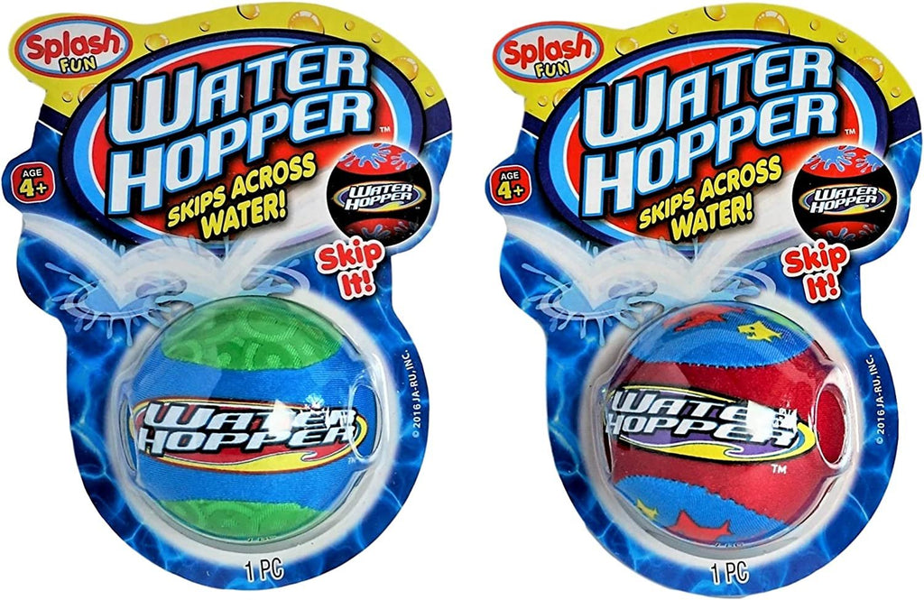 JA-RU Water Hopper Ball Toy Pack (2 Pack Assorted) Bouncing Water Skip Ball. Water Balls for Pool and for Beach Game. Squishy Skipper Water Bouncy Balls for Kids and Adults. 880-2p