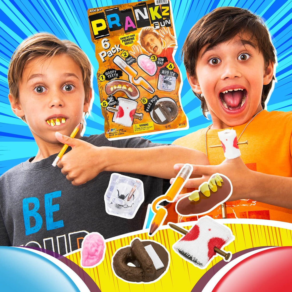JA-RU Pranks Kit for Kids Gags Toys (2 Sets) 6 Different Cool