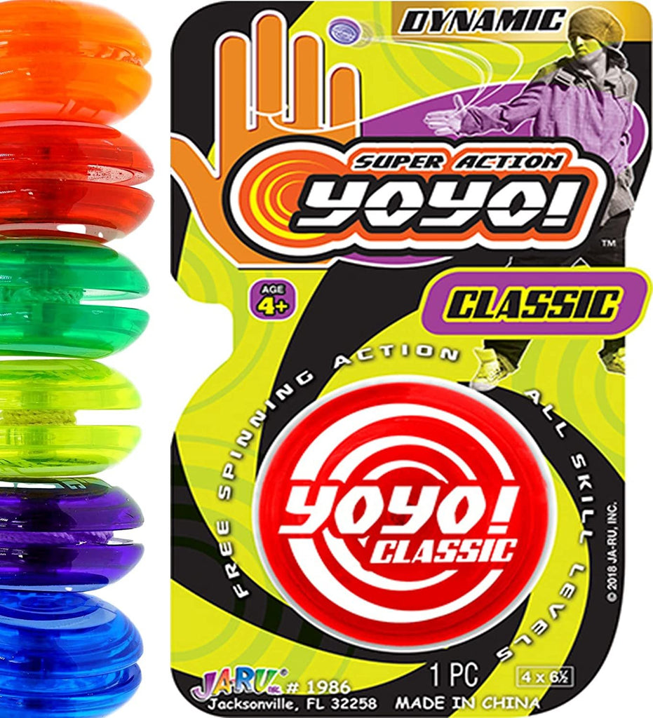 JA-RU Tech Pro Yoyo Game Toy Professional Yo-Yos (6 Pack Assorted) Yoyos for Kids and Adults. Stocking Stuffers , Gifts, Party Favors in Bulk Party Supplies | | Item # 1996-6p