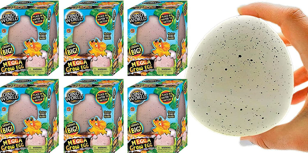 JA-RU Large Magic Dino Eggs w/Surprise Dinosaur Toy (6 Eggs Assorted) Hatching & Growing Water Toys for Kids, Boys & Girls. Jurassic Themed Birthday Party Favors Easter Egg Basket Stuffers. 1747-6p