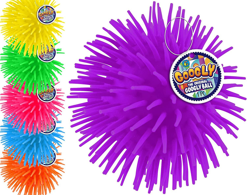 Googly Puffer Ball Rubber Stretchy Spike Ball (24 Units Assorted) Soft Squishy Ball & Stretchable Tentacles Colorful Cool Ball Fidget Toy for Kids & Adults Therapy Balls & Party Favor Supply 22163-24s