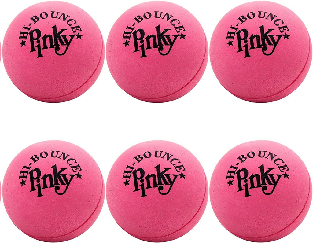 Hi-Bounce Pinky Ball (6 Pack) by JA-RU. Rubber-Handball Bouncy Balls for Kids and Adults. Small Pink Stress Bounce Ball. Indoor and Outdoor Sport Party Favors. Bouncing Throwing Play Therapy. Plus 1 Small Ball. #976-6A