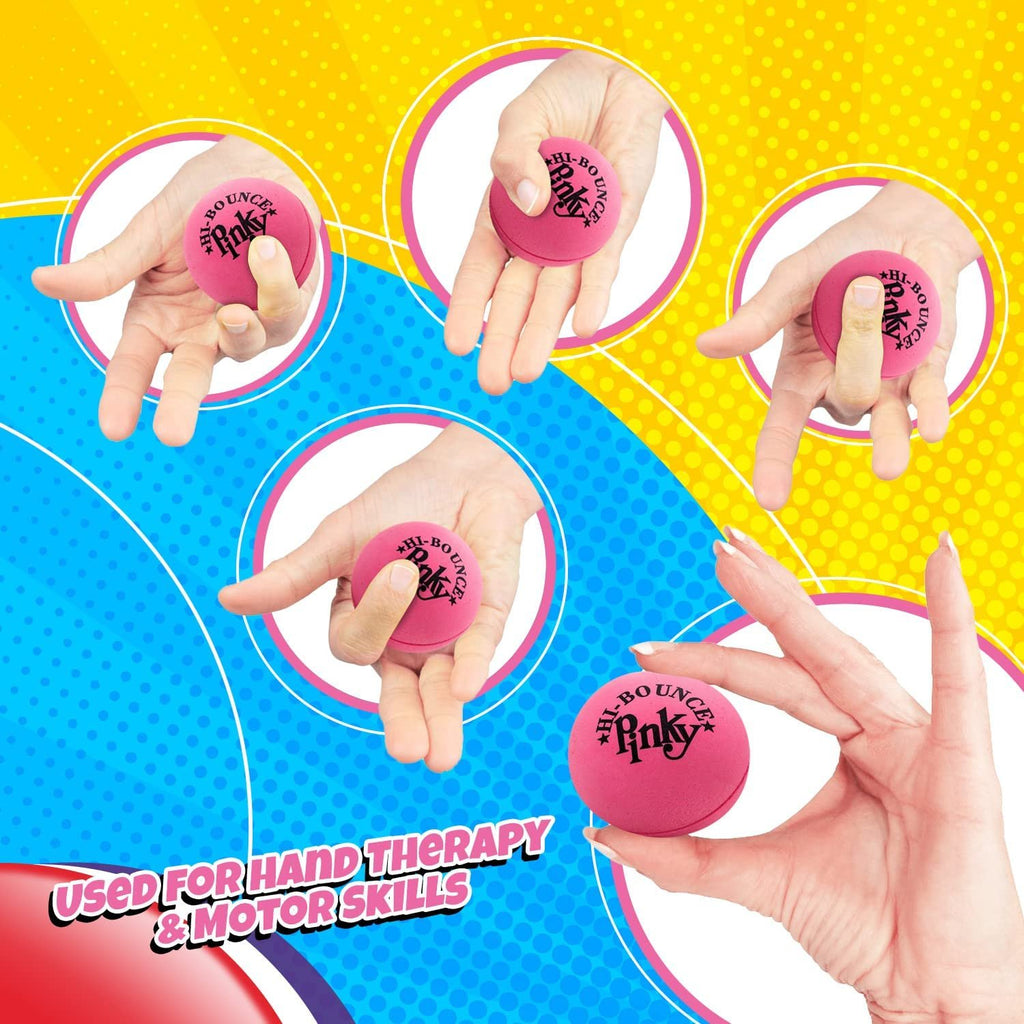 JA-RU Hi-Bounce Pinky Ball (4 Pack) Rubber-Handball Bouncy Balls for K –  Fun a Ton